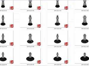external thread vacuum sucker 16 specifications in total 3D Model