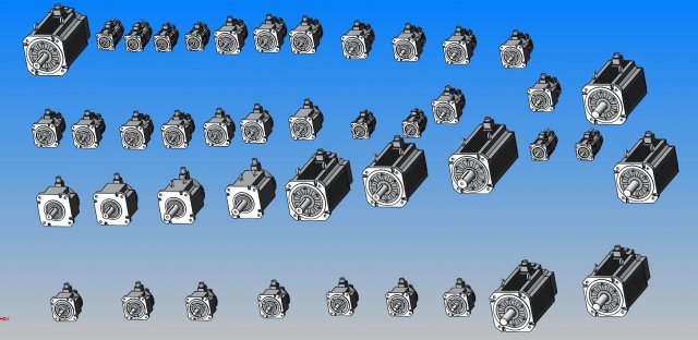 yaskawa servo motor 43 specifications in total Modelo 3D .c4d .max .obj .3ds .fbx .stl .blend 