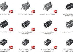 yaskawa servo motor 43 specifications in total Modelo 3D