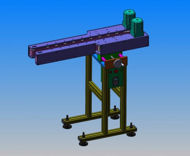clamping conveyor 3D Модель .c4d .max .obj .3ds .fbx .stl .blend 
