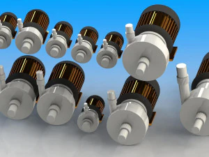 pompa chemiczna typu s łącznie 13 specyfikacji Model 3D