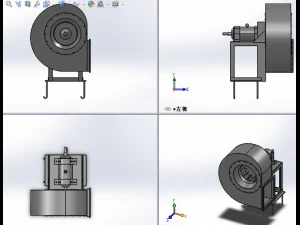 centrifugal fan 4-72-12 b4-72-12 no6 d c centrifugal fan 3D Model