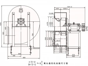 centrifugal fan 4-72-12 b4-72-12 no6 d c centrifugal fan 3D Model