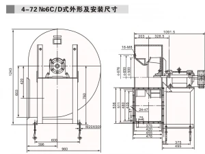 centrifugal fan 4-72-12 b4-72-12 no6 d c centrifugal fan 3D Model