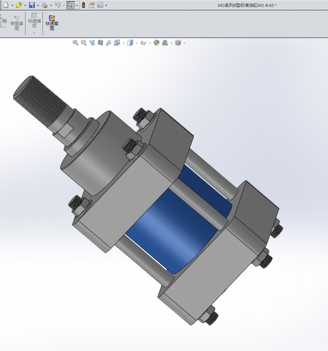 hydraulic cylinder mo series b standard oil 8 specifications in total 3D 模型 .c4d .max .obj .3ds .fbx .stl .blend 
