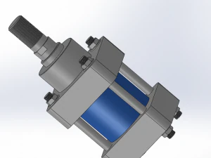 유압 실린더 mo 시리즈 b 표준 오일 총 8 사양 3D 모델