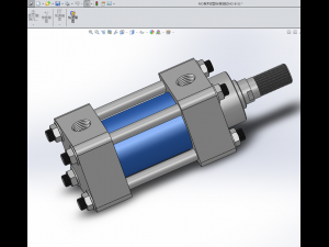 hydraulic cylinder mo series b standard oil 8 specifications in total 3D 模型