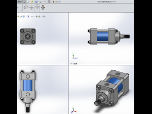 hydraulic cylinder mo series b standard oil 8 specifications in total 3D 模型
