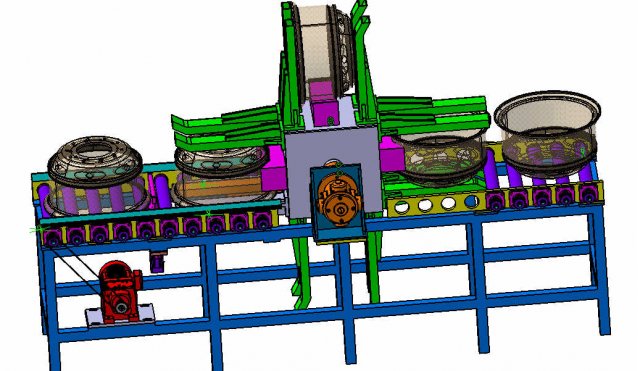 wheel hub turnover machine 3Dモデル .c4d .max .obj .3ds .fbx .stl .blend 