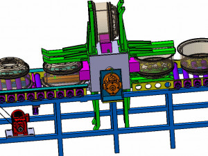 wheel hub turnover machine 3D 模型