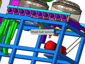 wheel hub turnover machine 3D Model