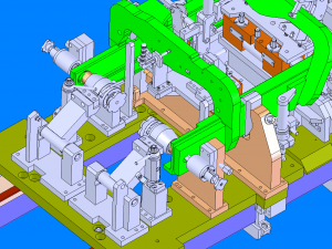 welding tooling drawing of forklift outer portal frame in large enterprises 3D Model