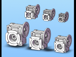worm reducer rv030-090 6 specifications 3D-Modell