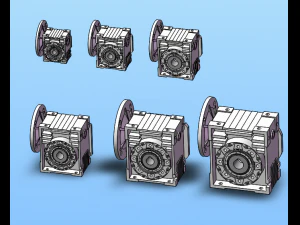 worm reducer rv030-090 6 specifications 3D Model