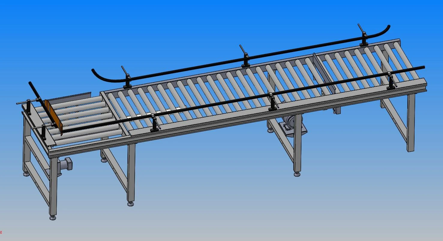 roller conveyor lineturning conveyor line 3D Model .c4d .max .obj .3ds .fbx .stl .blend 