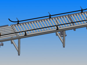 roller conveyor lineturning conveyor line 3D Model