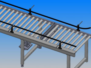 roller conveyor lineturning conveyor line 3D Model