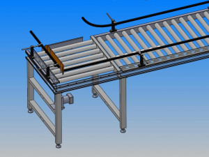roller conveyor lineturning conveyor line 3D Model