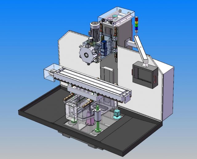 cnc lifting table turret drilling tapping 850 machine tool 3Dモデル .c4d .max .obj .3ds .fbx .stl .blend 