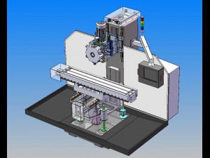 cnc lifting table turret drilling tapping 850 machine tool 3D Model