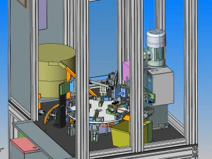 wire through casing peeling automatic terminal crimping machine 3D Model