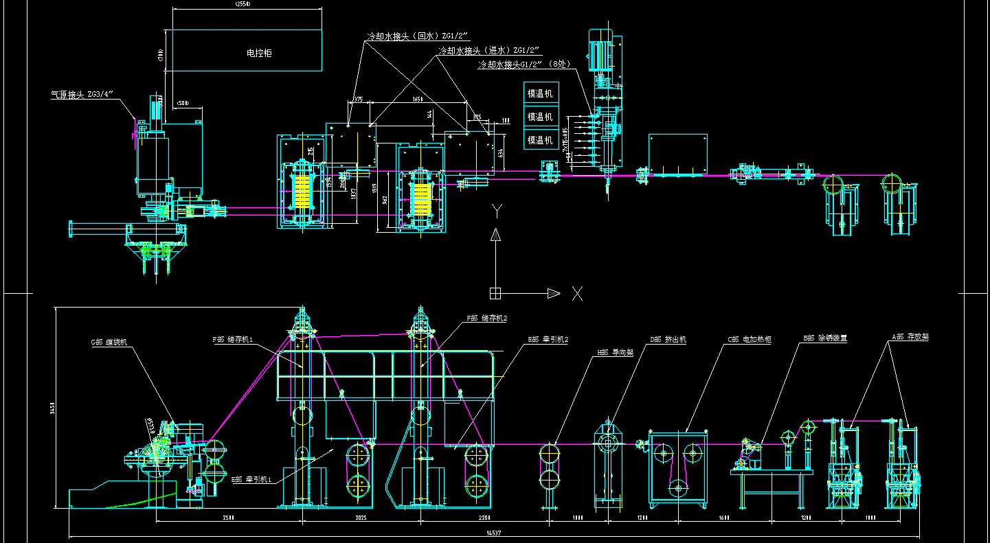 rubber machinery double position hexagonal wire winding machine 3D Model .c4d .max .obj .3ds .fbx .stl .blend 