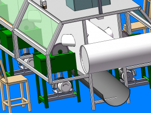 layout of stone cutting machine and production workshop Modelo 3D