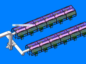 layout of stone cutting machine and production workshop Modelo 3D