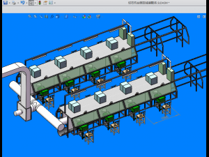 layout of stone cutting machine and production workshop Modelo 3D