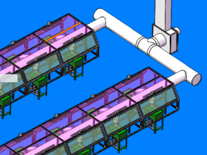 layout of stone cutting machine and production workshop Modelo 3D