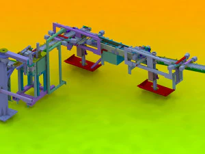 automatic filling production linefood medicine daily chemical 3D Model