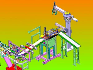 automatic filling production linefood medicine daily chemical 3D Model