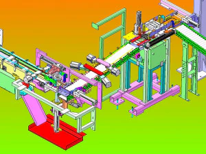 automatic filling production linefood medicine daily chemical 3D Model