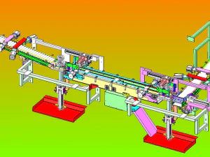 automatic filling production linefood medicine daily chemical 3D Model