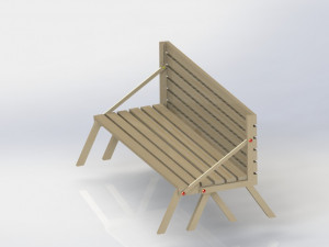 outdoor folding tables and chairs 3D Model