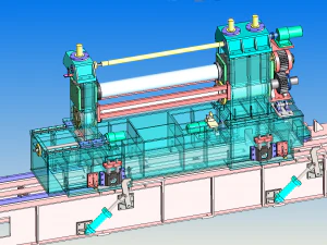 hxl-zjs216r model drawing of slitting machine 3D Model