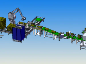 palletizing line complete set 3D Model