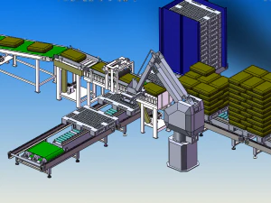 palletizing line complete set 3D Model