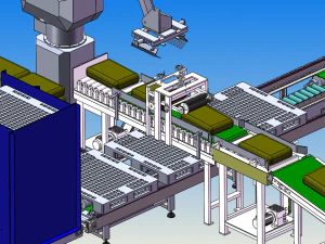palletizing line complete set 3D Model