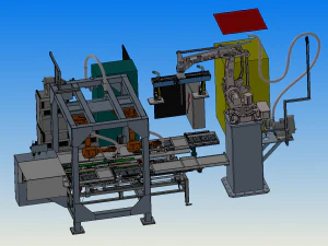 hijyenik ped &uuml;retim hattı 3D Model