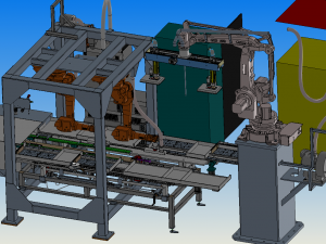 sanitary napkin production line 3D Model