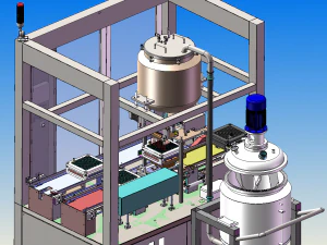 रक्त एकत्र करने और गोंद भरने की मशीन 3D मॉडल