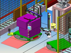 palletizer packaging line 3D Model