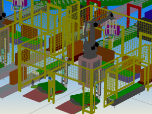 palletizer packaging line Modelo 3D
