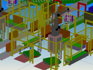palletizer packaging line 3D Model