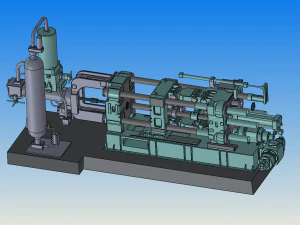 500 टन डाई कास्टिंग मशीन 3D मॉडल
