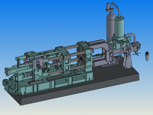 500 ton die casting machine 3D Model