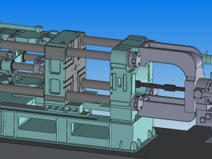 500 ton die casting machine 3D Model