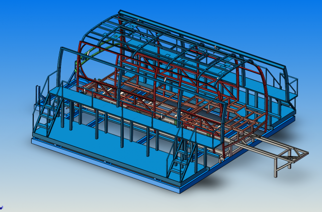 bus frame and welding tooling Modelo 3D .c4d .max .obj .3ds .fbx .stl .blend 