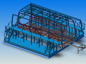 Busrahmen und Schwei&szlig;werkzeuge 3D Modell